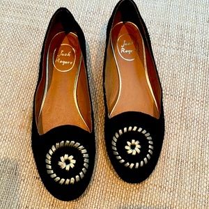 Jack Rogers black suede loafers